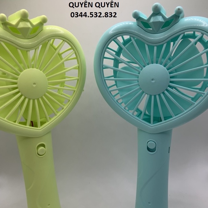 Quạt TRÁI TIM sấy khô mi có đèn - tích điện (màu ngẫu nhiên)_dụng cụ nối mi-mi fan-mi tập nối-quyên quyên