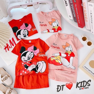 [SET BÉ GÁI] Bộ micky donald mềm mát cho bé gái