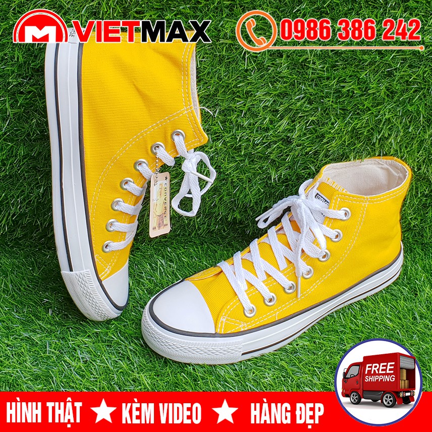 💎 [GIÁ SỐC] Giày Thể Thao CV Classic Vàng Cao Cổ Nam Nữ | BigBuy360 - bigbuy360.vn