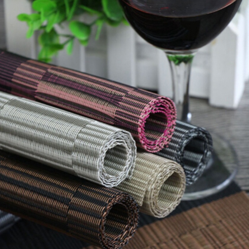 Tấm Lót Bàn Ăn Bằng PVC Jacquard Họa Tiết Sọc Tre
