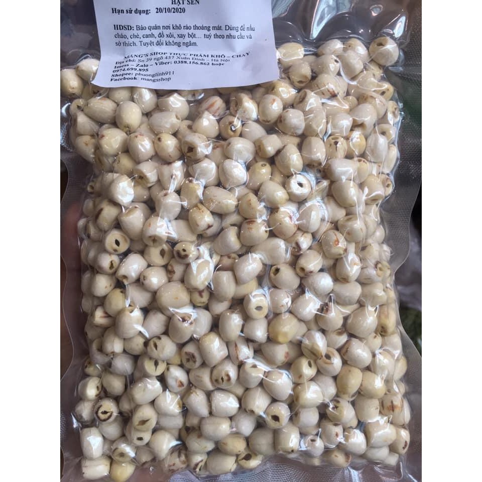 Hạt sen khô loại 1: Thơm bở Gói 1kg Hút chân không