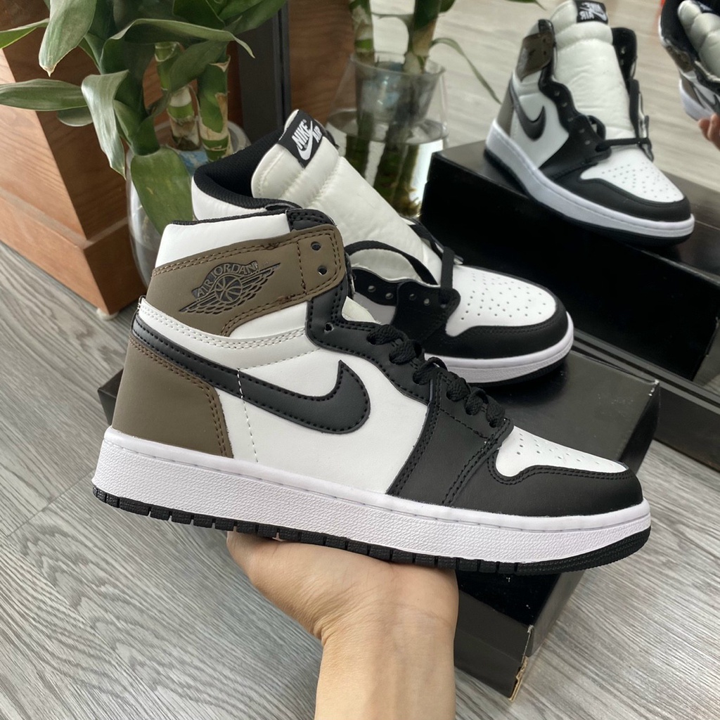 Giày Air Jordan 1 Retro High Dark Mo_cha, Giày JORDAN PANDA 1;1, Giày Thể Thao Jordan cao cổ Đen Trắng nam nữ hot hit