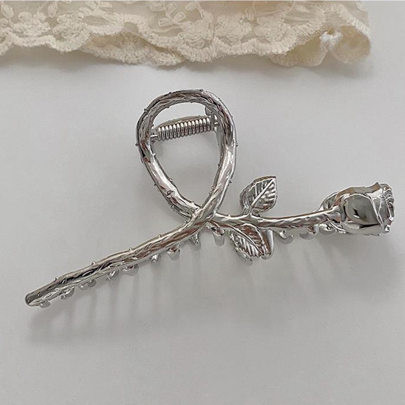 Kẹp Tóc Càng Cua Hình Hoa Hồng Phụ Kiện Thời Trang Cho Nữ AB081