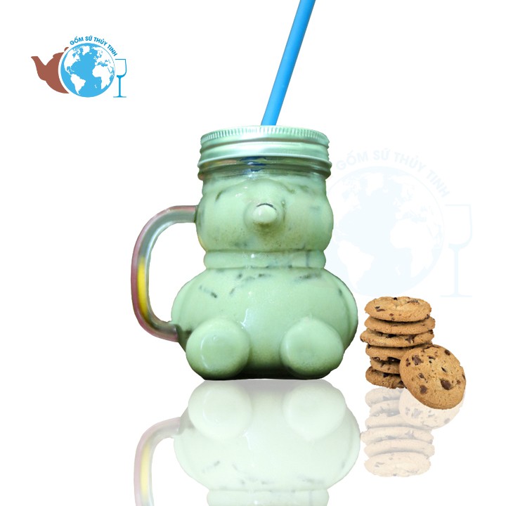 Ly quai thủy tinh hình Chú Gấu đáng yêu 350ml