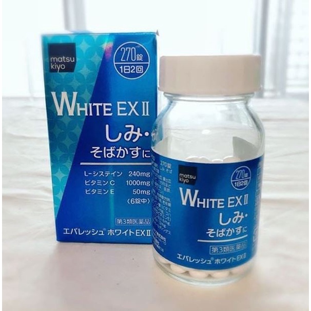 Viên uống trắng da Skin White EX II 270 viên Nhật Bản
