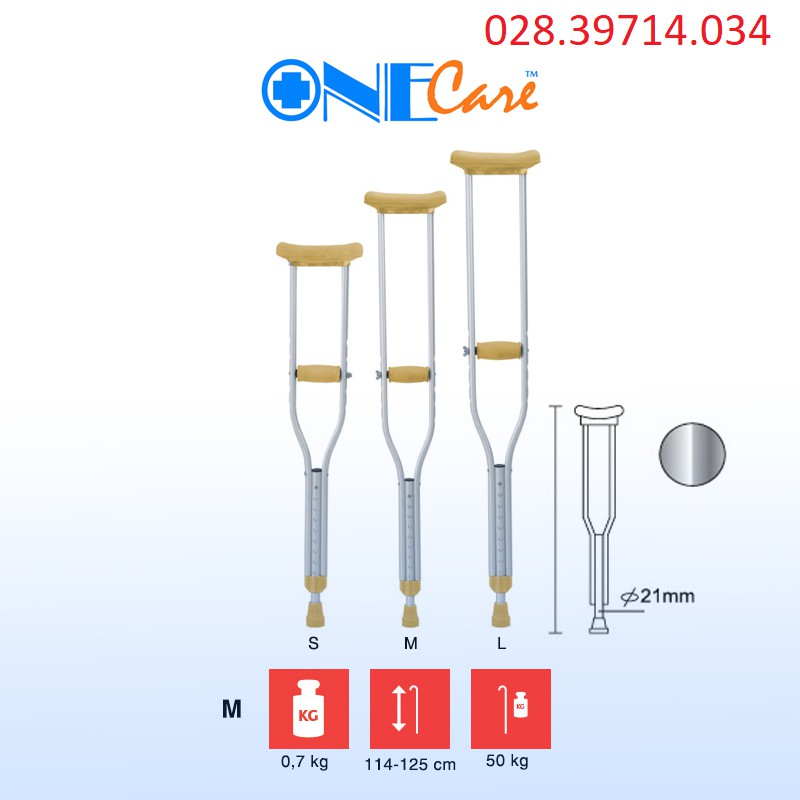 Nạng nhôm size M (hàng nhập)