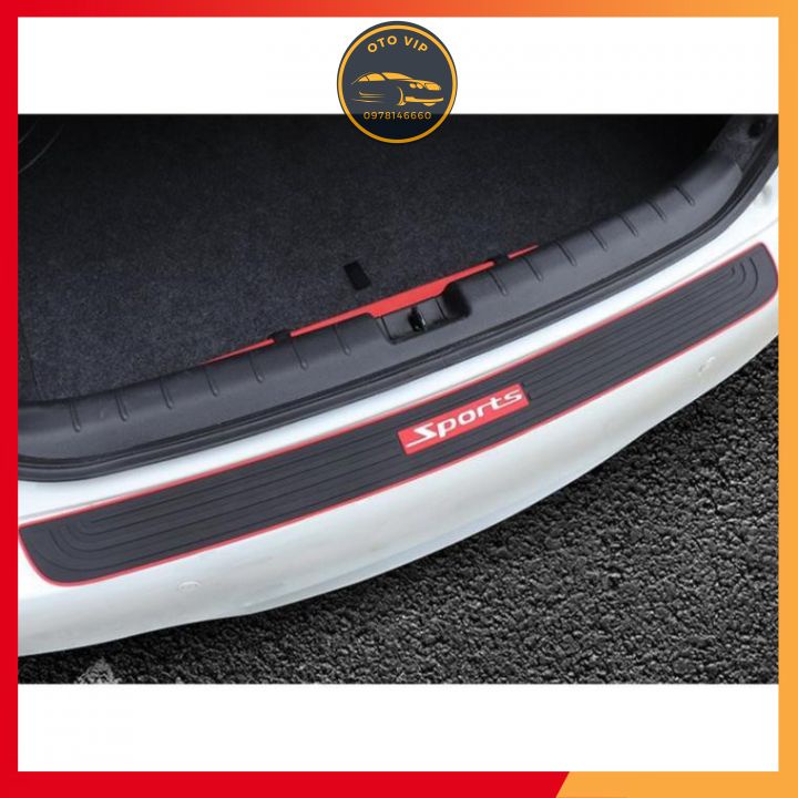 Nẹp chống trầy cốp xe ô tô chất liệu cao su chữ SPORT- nẹp bảo vệ cốp dùng chung cho mọi loại xe -1 tấm  7,5cm * 90 cm