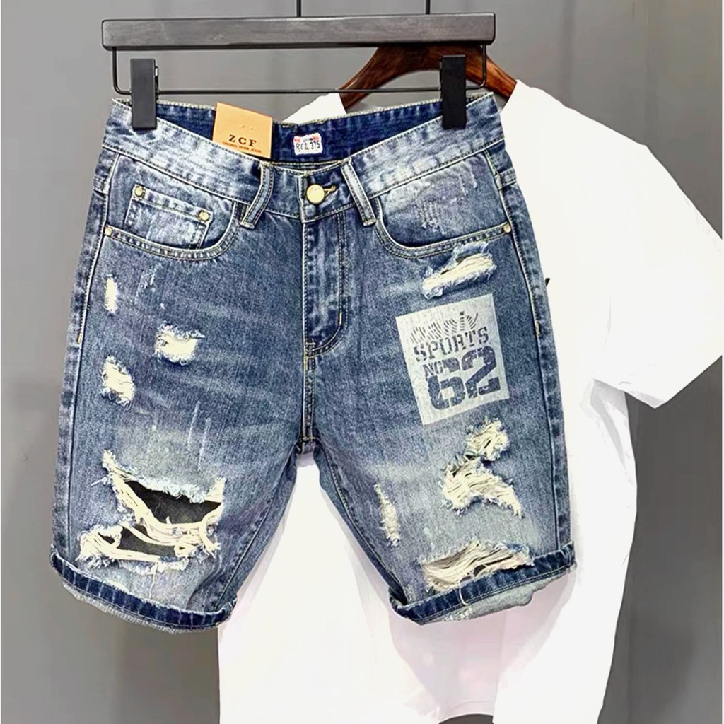 Quần short jean nam mẫu mới đẹp giá rẻ quần lửng chất bò co giãn cao cấp thời trang PRETTYGIRL PTGALL3