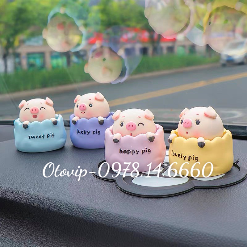 Chú heo trang trí taplo happy pig, lovely pig, sweet pig, lucky pig dễ thương