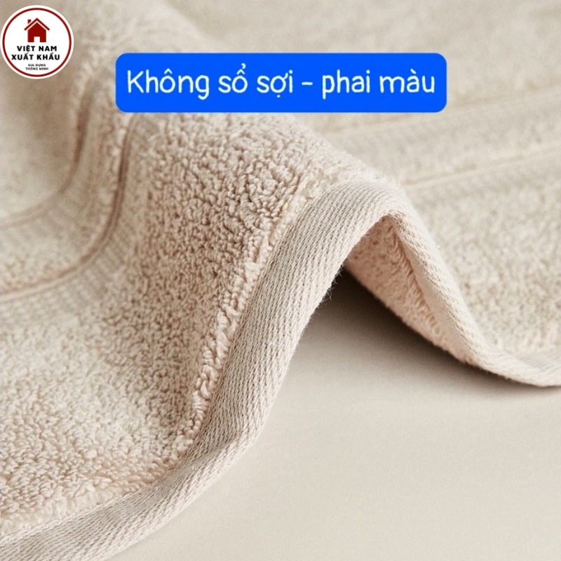 Khăn Mặt Tiêu Chuẩn Âu Mỹ 100% Cotton CD40/2 Thấm Hút Bền Màu Premium Cotton Towel