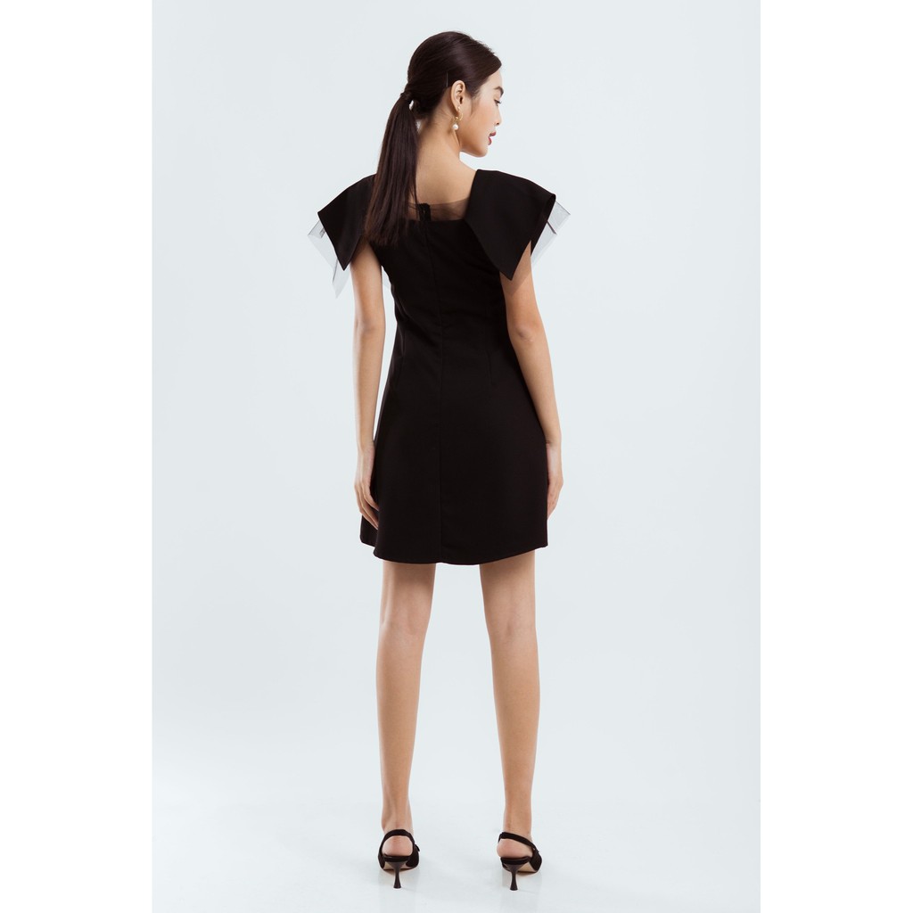 Đầm Tay Cách Điệu Phối Sheer 2 Màu EDINI - D1151 - D1112 | BigBuy360 - bigbuy360.vn