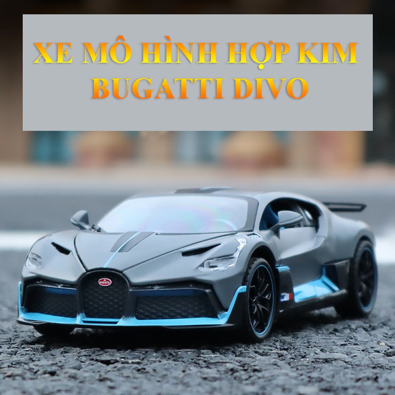 Mô hình siêu xe Bugatti Divo tỉ lệ 1:24 hãng Hengteng phong cách mạnh mẽ, thể thao