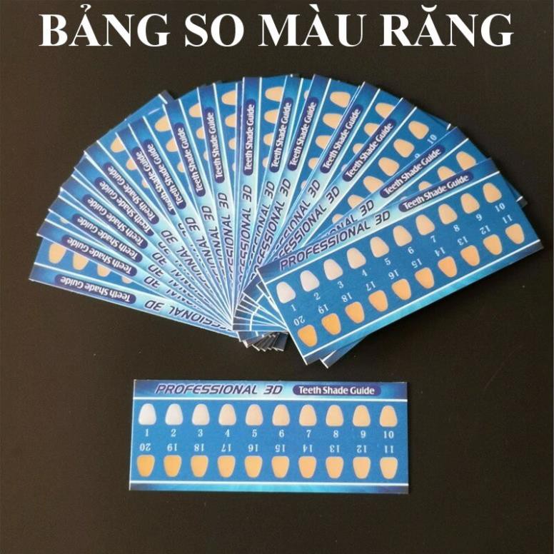 Bảng Đo Cấp Độ Màu Răng, Miếng So Màu Răng trước và sau Làm Trắng Răng  [SeeMe beauty]