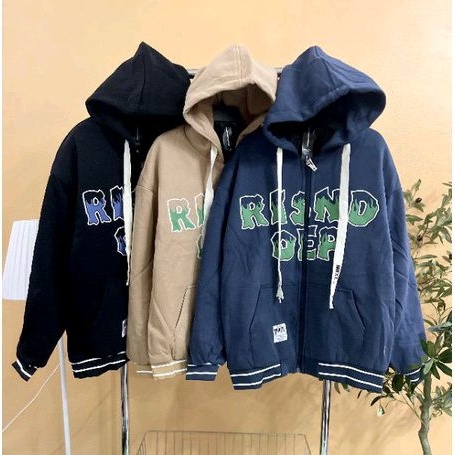 Áo khoác Bomber mũ chất nỉ cao cấp HT03846 (hàng quảng châu)