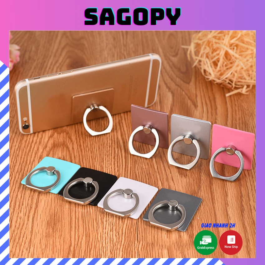 Giá đỡ điện thoại iphone chống lưng để bàn, phụ kiện iring cho android nhiều màu cute giá rẻ