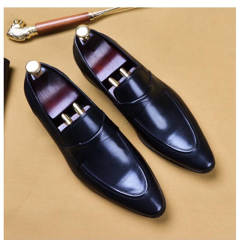 Giày Lười Nam Da Bò 100% nhập khẩu bảo hành 12 tháng + hình ảnh thực tế đúng chất lượng | BigBuy360 - bigbuy360.vn