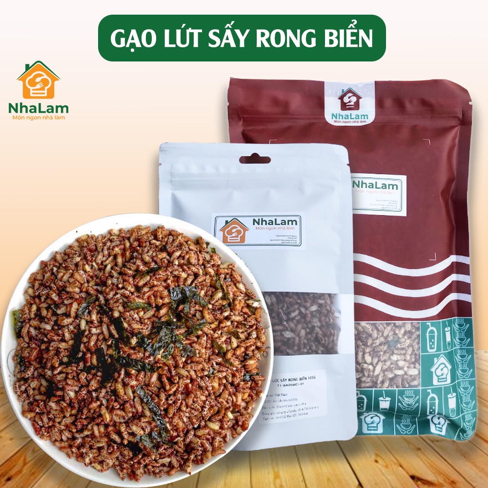 Gạo Lứt Rong Biển Sấy Giòn Thơm Ngon Ăn Kiêng Giảm Cân NHALAM FOOD