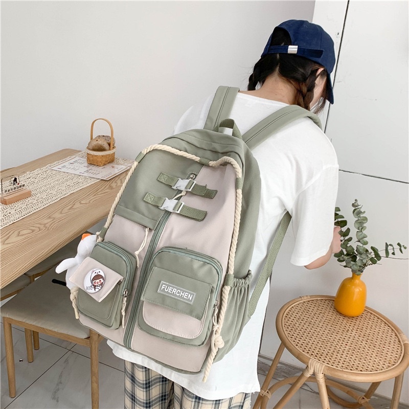 balo dù phong khách Hàn , chất dù bền nhẹ chống nước