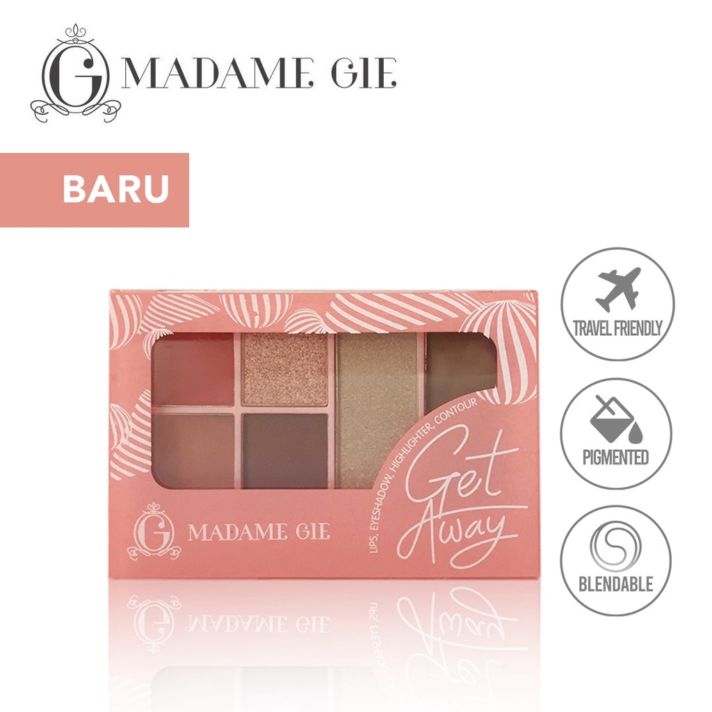 (hàng Mới Về) Bộ Mỹ Phẩm Trang Điểm Madame Gie Get Away 12.8g
