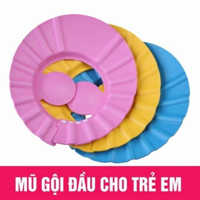 MŨ GỘI ĐẦU CHỐNG NƯỚC CÓ VÀNH BỊT TAI CHO BÉ