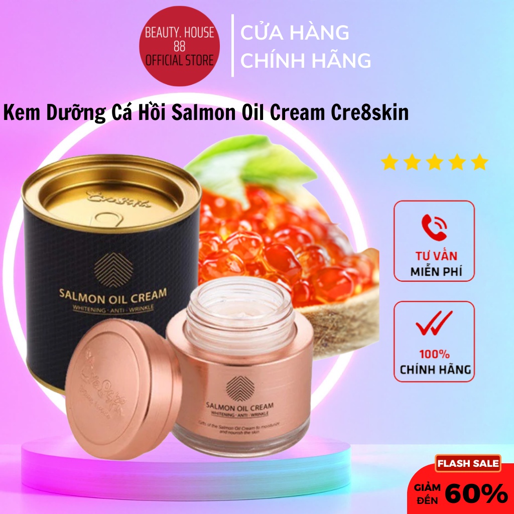 Kem cá hồi Salmon Oil Cream Cre8skin Hàn Quốc