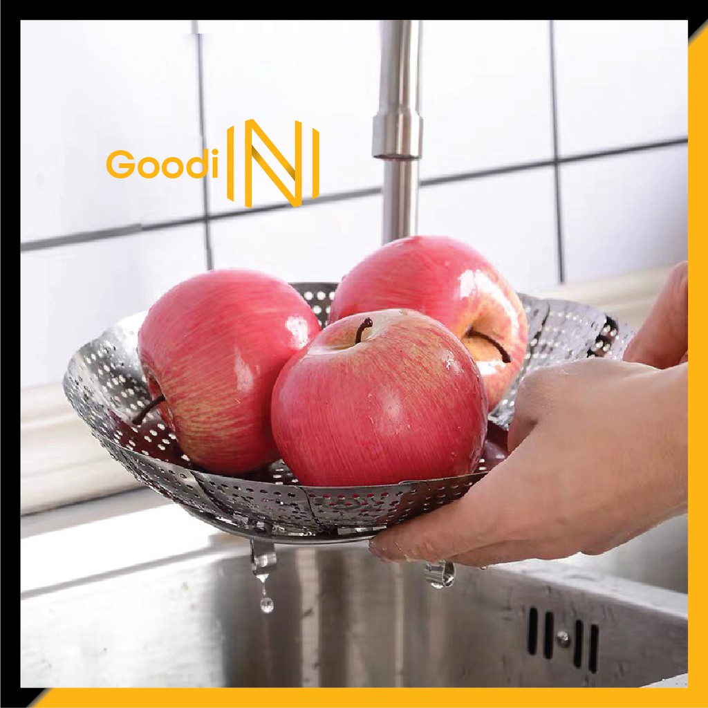 VỈ HẤP INOX CÁCH THỦY XÒE GẤP ĐA NĂNG TIỆN LỢI