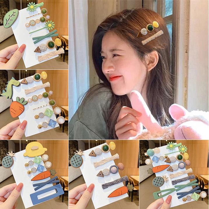 Set kẹp tóc Hàn Quốc mùa thu đông dễ thương
