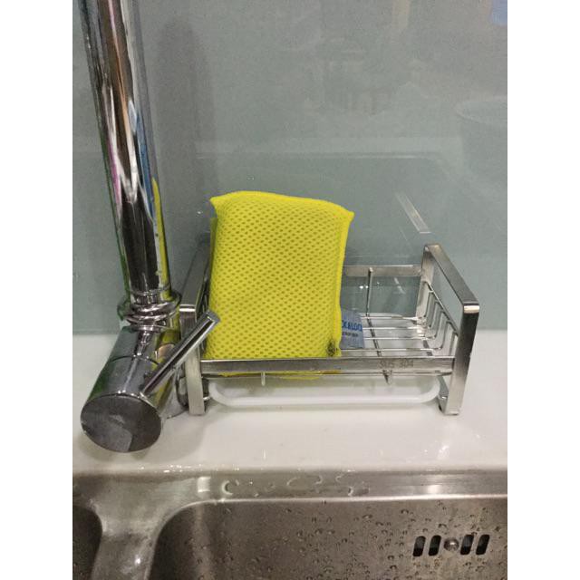 Kệ rổ đựng dụng cụ rửa chén Inox 304 Hobby KRC1 dán lên tường hoặc kê lên bồn chậu rửa - có sẵn keo dán | BigBuy360 - bigbuy360.vn