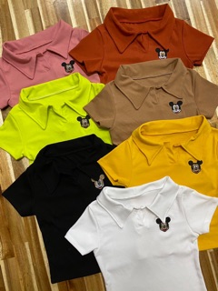 ÁO CROPTOP CỔ TRỤ