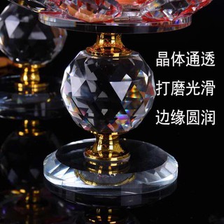 Đế nến pha lê hoa sen cao (8 màu)