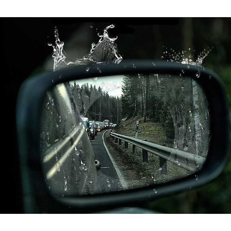 Combo 2 miếng Film dán gương chiếu hậu chống đọng nước, chống lóa công nghệ Nano