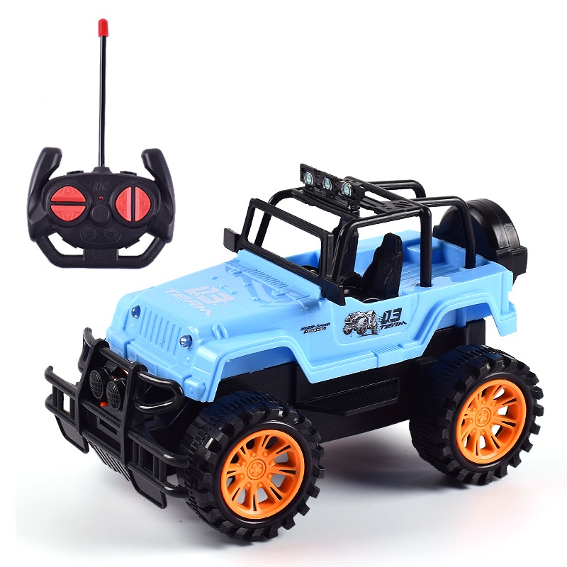 ✧[Miễn phí vận chuyển] đồ chơi xe địa hình điều khiển từ xa tốc độ cao Wrangler trẻ em cậu bé bán buôn xe điện đồ chơi