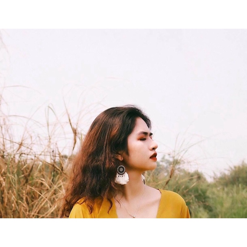 Khuyên tai đi biển, bông tai boho vintage du lịch nhiều mẫu chọn xinh xắn chụp ảnh đẹp