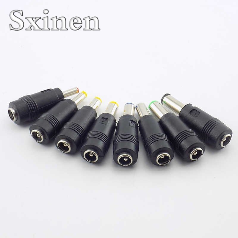 Set 8 Đầu Chuyển Đổi Ac Dc 5.5x 2.1 mm Sang 6.3 6.0 5.5 4.8 4.0 3.5mm 2.5 2.1 1.7 1.35mm Chuyên Dụng