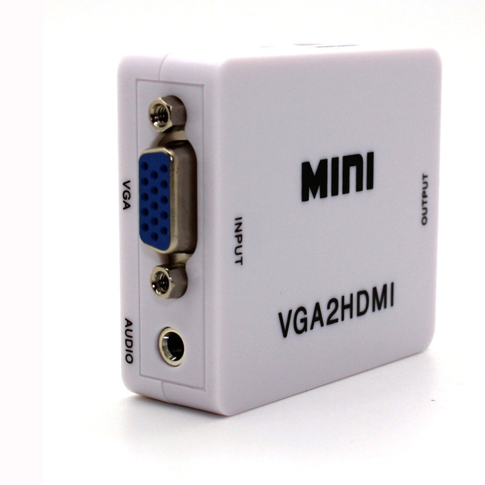 Bộ chuyển đổi tín hiệu từ VGA sang HDMI Mini - từ máy tính, laptop lên màn hình TV, máy chiếu