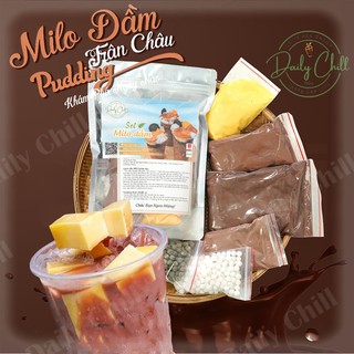 Set Milo Dầm Trân Châu Pudding (16 ly ) - Daily Chill
