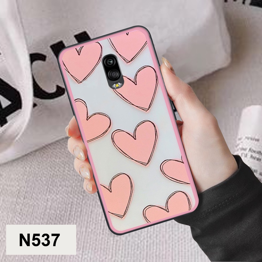 Ốp Samsung J7 Plus / J7 pro / J7+ bộ hình caro trái tim đen trắng hồng bong bóng dễ thương