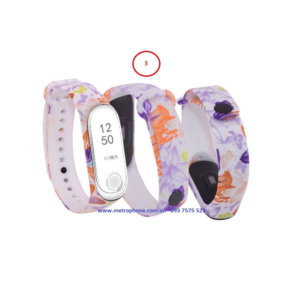 DÂY ĐEO XIAOMI MI BAND 3 / MI BAND 4 HỌA TIẾT CAMO , HOA VĂN , HOẠT HÌNH