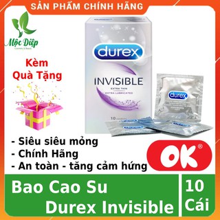 Bao Cao Su Durex siêu mỏng ❤️CHÍNH HÃNG👍 Bao Cao Su Durex Invisible ❤️ siêu mỏng an toàn