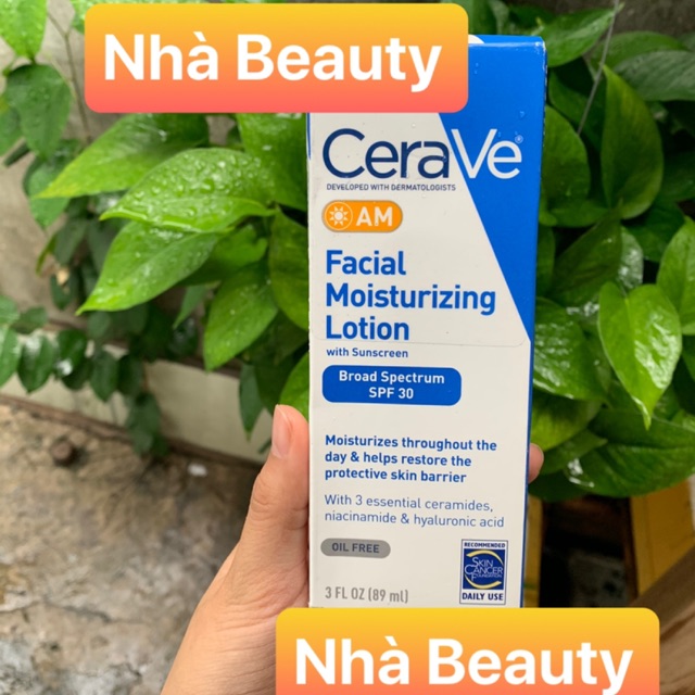 [90ml] Kem dưỡng ẩm và chống nắng ban ngày SPF30 Cerave AM Facial Moisturizing Lotion With Sunscreen