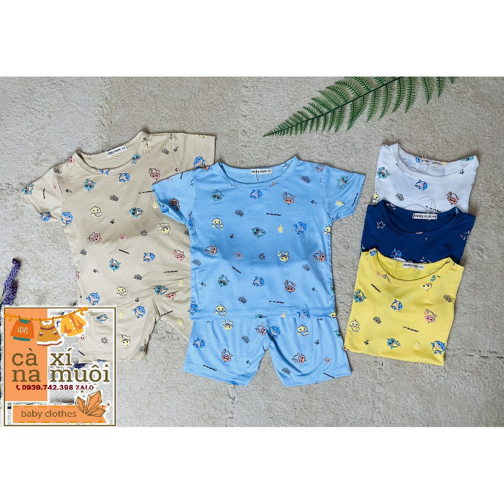 FULLSIZE 6-25KGFREE SHIP Bộ Minky Mom Thun Lạnh Ngắn Tay Hàng Chuẩn Hoạ Tiết Dể Thương Cho Bé Gái Bé Trai, Đủ Màu