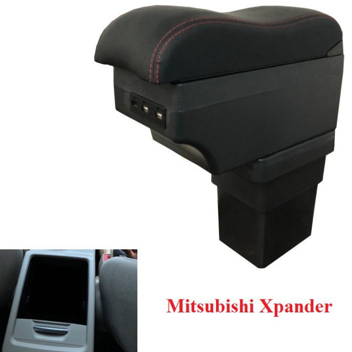 Sản Phẩm Hộp tỳ tay xe hơi cao cấp Mitsubishi Xpander tích hợp 6 cổng USB: Mầu Be và Đen .