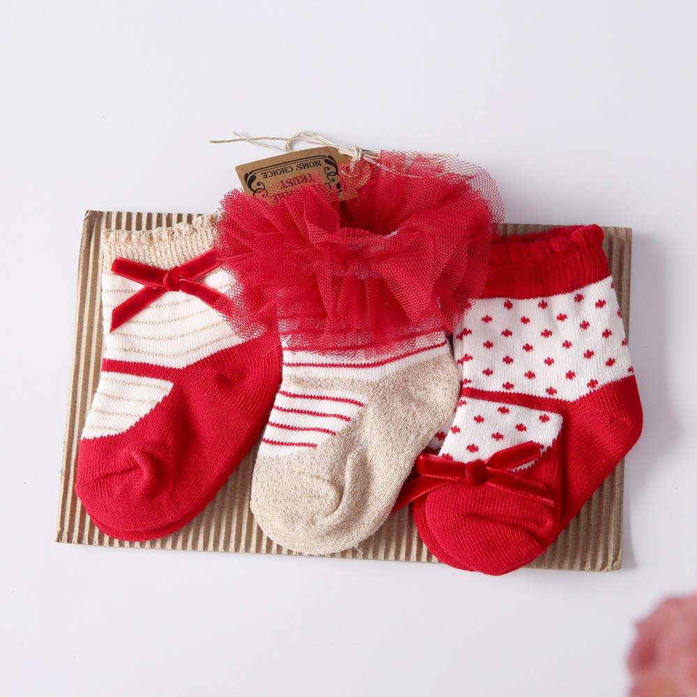 Set 3 Đôi Vớ Sanlutoz Xinh Xắn Dành Cho Bé Sơ Sinh