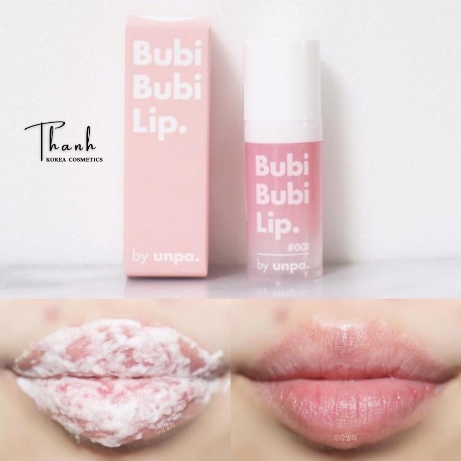 Tẩy Da Chết Môi Unpa Bubi Bubi Bubble Lip Scrub Gel Sủi Bọt, Hồng Môi Hàn Quốc 10ml