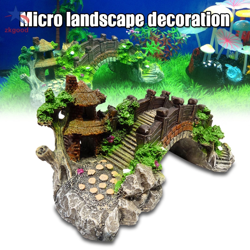 Mô Hình Cây Cầu Trang Trí Bể Cá