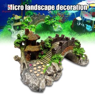 Mô hình cây cầu trang trí bể cá