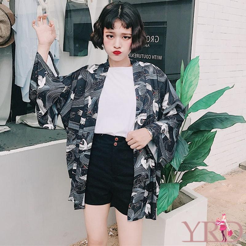 Áo khoác kimono phong cách Harajuku họa tiết độc đáo thời trang cho nữ | BigBuy360 - bigbuy360.vn