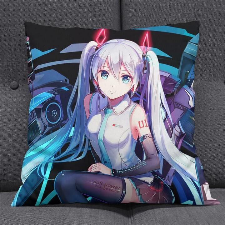 (nhiều mẫu) Gối IN HÌNH Genshin Kimetsu One Piece Attack On Titian Miku Haikyuu Conan Thiên quan Re:zero Horimiya Conan