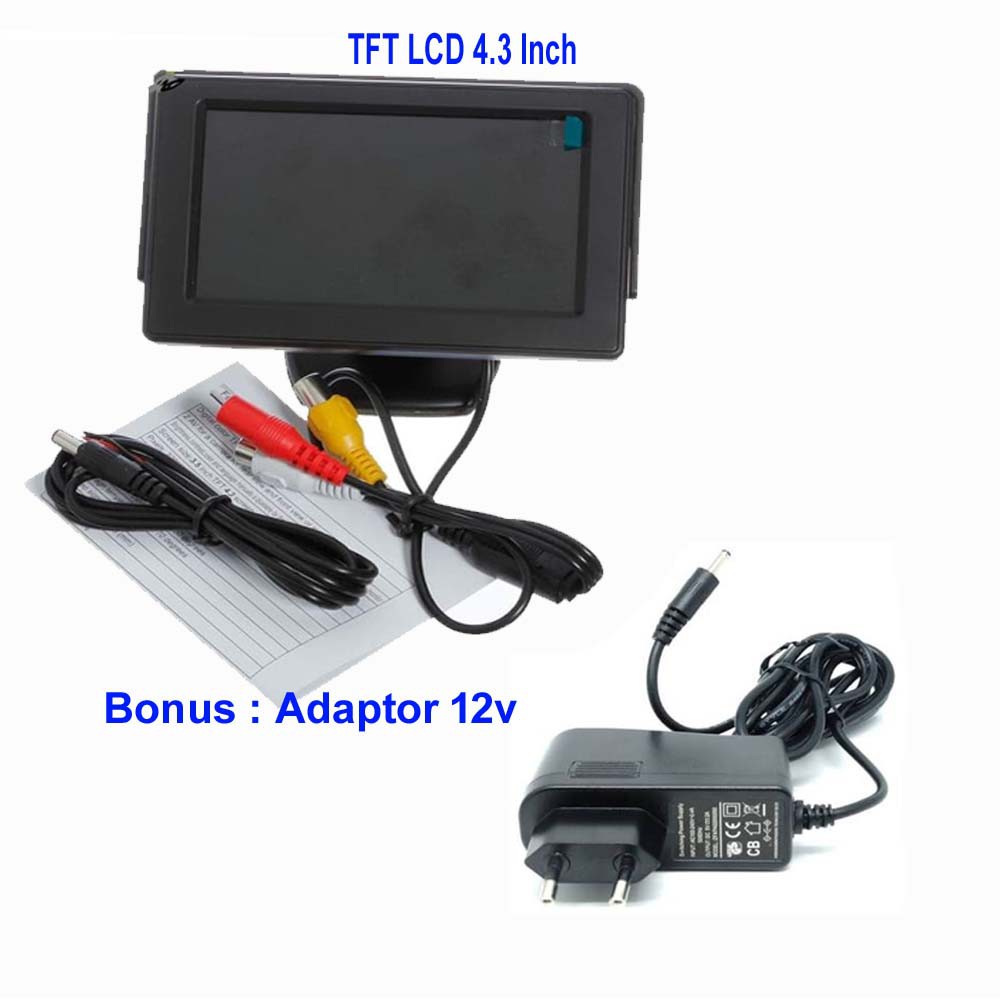 Màn Hình Lcd Mini 4.3 Tft + Bộ Chuyển Đổi Cho Vệ Tinh Satellite