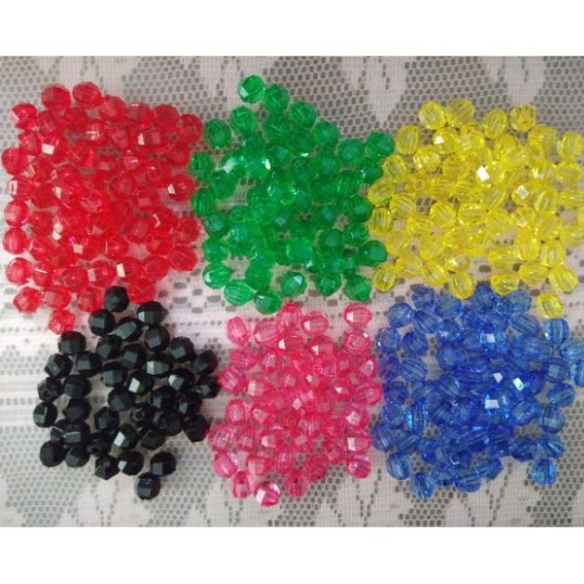 Hạt cườm pha lê nhựa 8li